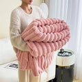 Throw Blanket Cosy Plush Soft Textured Oversized