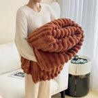 Throw Blanket Cosy Plush Soft Textured Oversized
