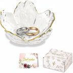 Flower Jewelry Dish Ceramic Ring Holder Tray Gift