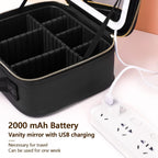 Travel Makeup Organiser with Rechargeable LED Mirror — product view 6
