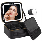 Travel Makeup Organiser with Rechargeable LED Mirror — product view 1