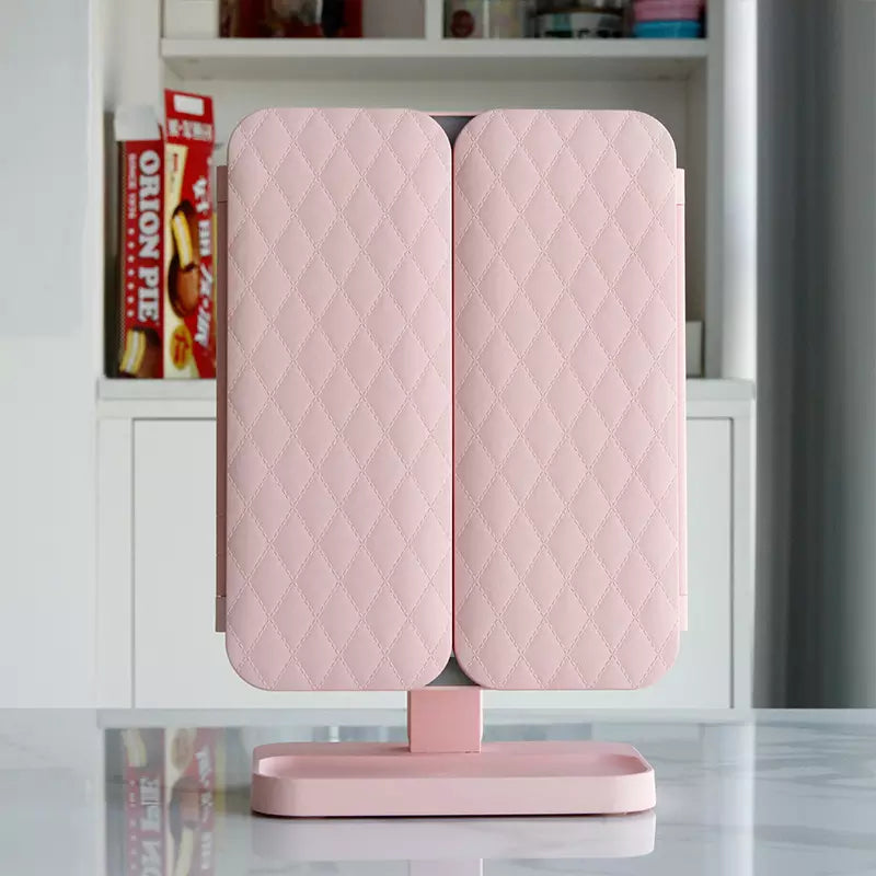 USB-C Rechargeable Tri-Fold LED Makeup Mirror
