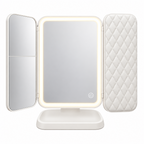 USB-C Rechargeable Tri-Fold LED Makeup Mirror
