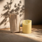 Woven Ramie Lantern with Battery-Powered Flameless LED Candle - product view 12