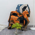Pumpkin Pattern Knitted Sofa Throw
