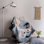Pumpkin Pattern Knitted Sofa Throw