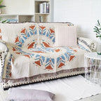Pumpkin Pattern Knitted Sofa Throw