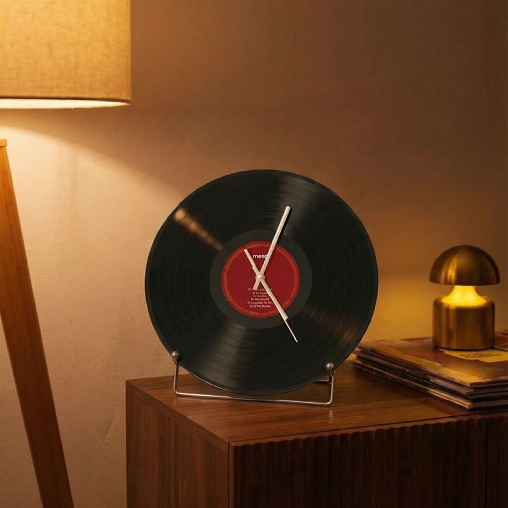 Vinyl Record Wall Clock with Silent Movement, 30 cm - product view 2