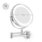 Battery-Powered LED Makeup Mirror with 1x and 7x Magnification