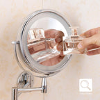 Battery-Powered LED Makeup Mirror with 1x and 7x Magnification