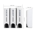 Wall-Mounted Shower Soap Dispenser, 1–3 Chambers - product view 23
