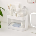 White Rounded Desktop Storage Shelf
