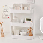 White Rounded Desktop Storage Shelf