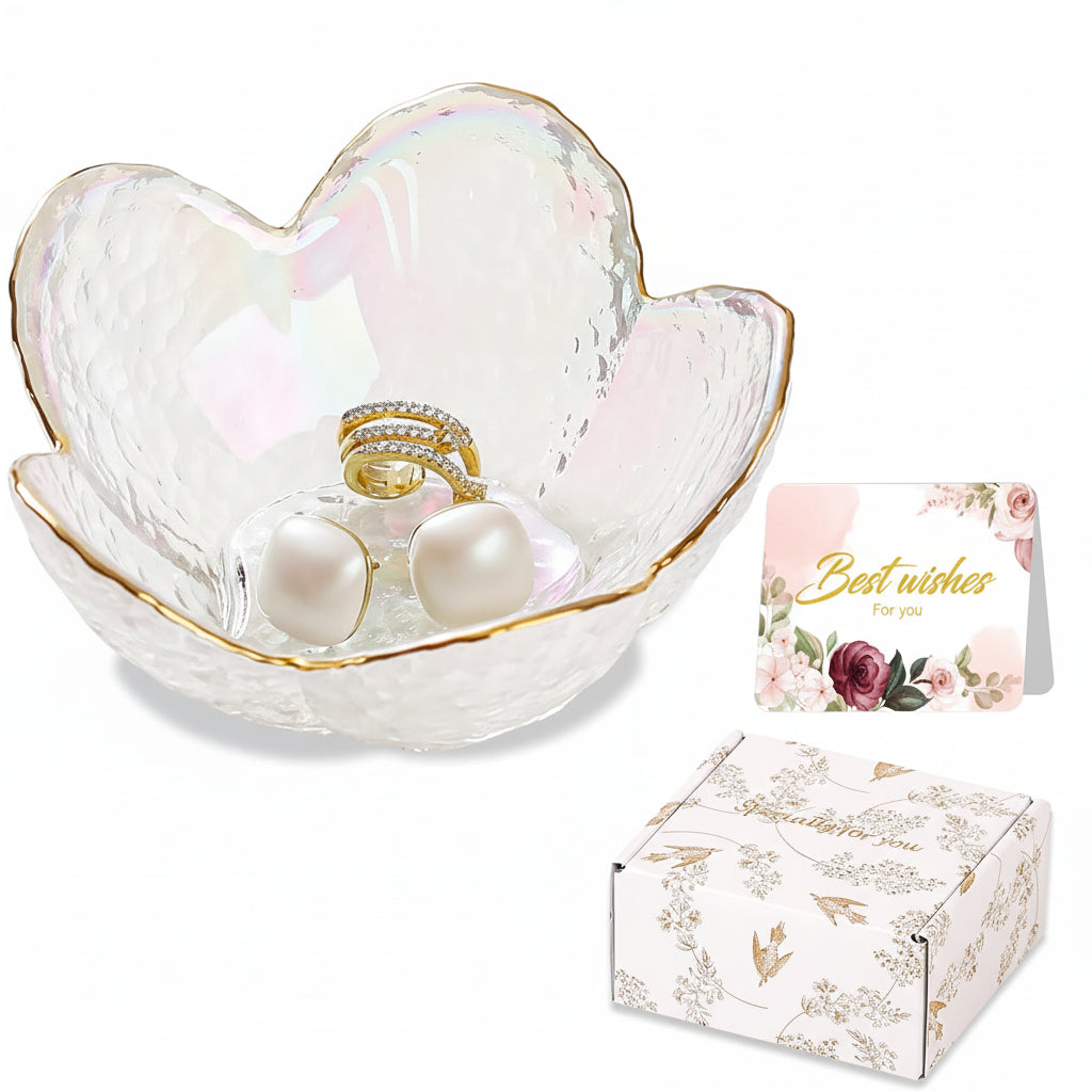 Flower Jewelry Dish Ceramic Ring Holder Tray Gift
