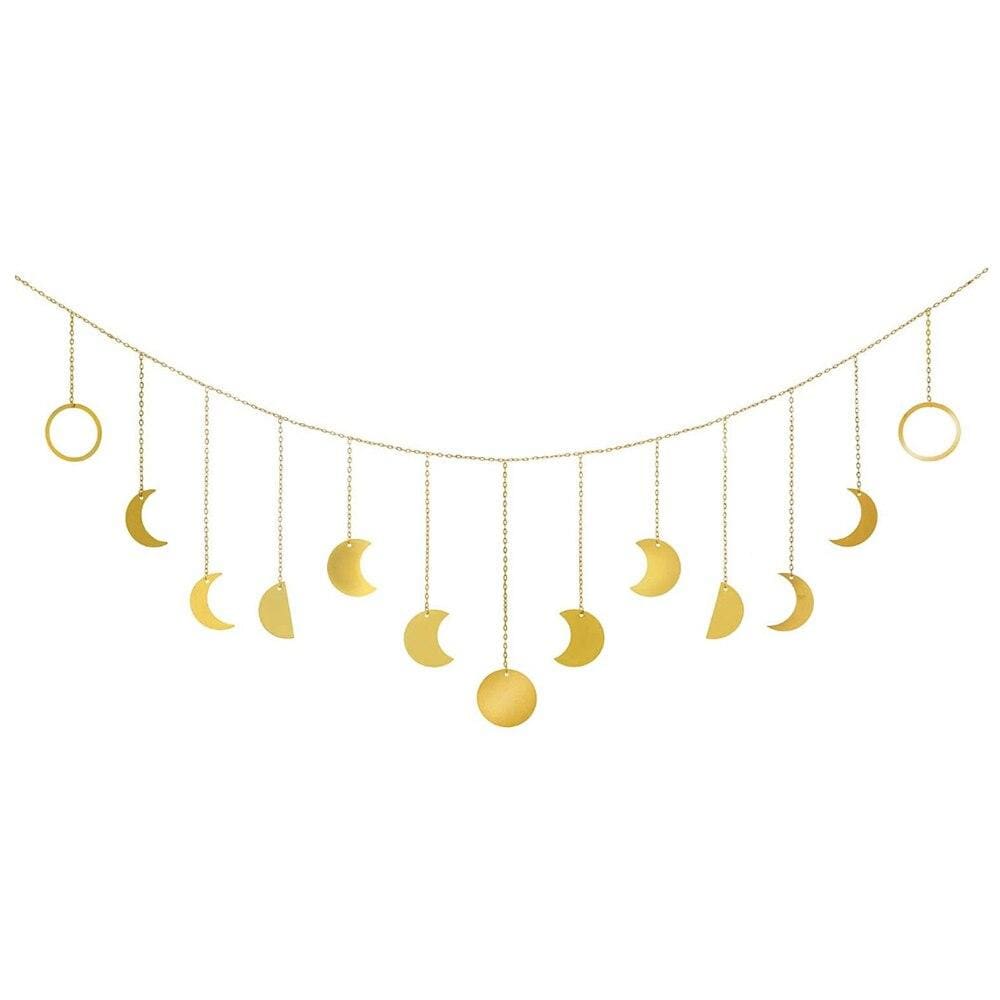Metal Moon Phase Wall Garland