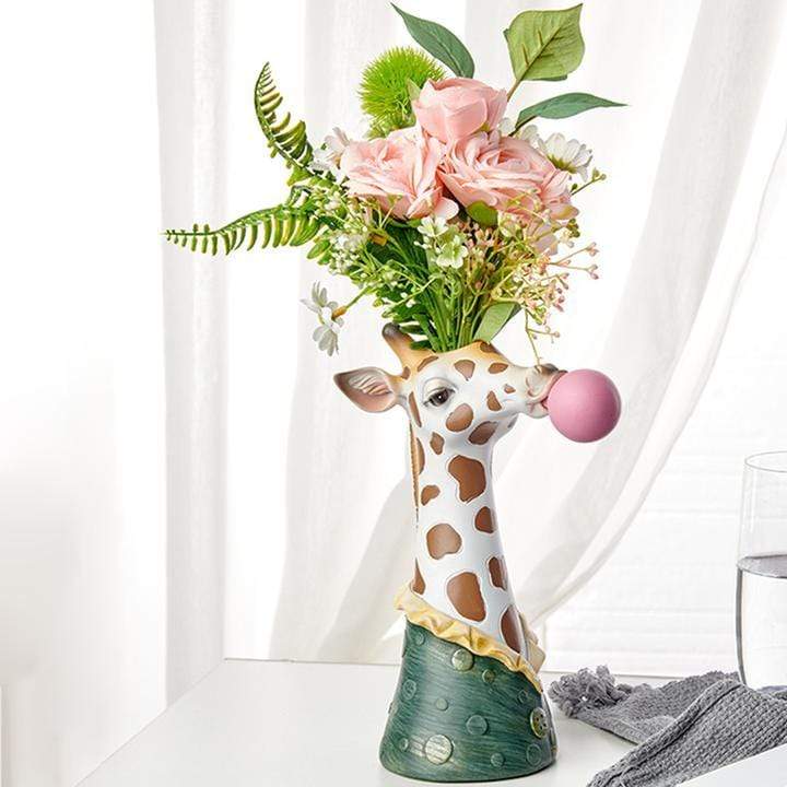 Animal Design Resin Flower Vase