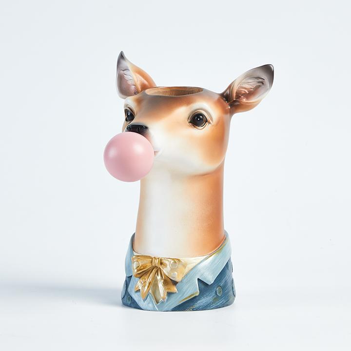 Animal Design Resin Flower Vase