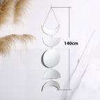 Acrylic Moon Phase Mirror Wall Hanging