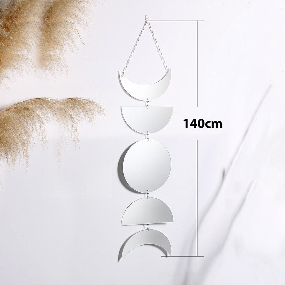 Acrylic Moon Phase Mirror Wall Hanging