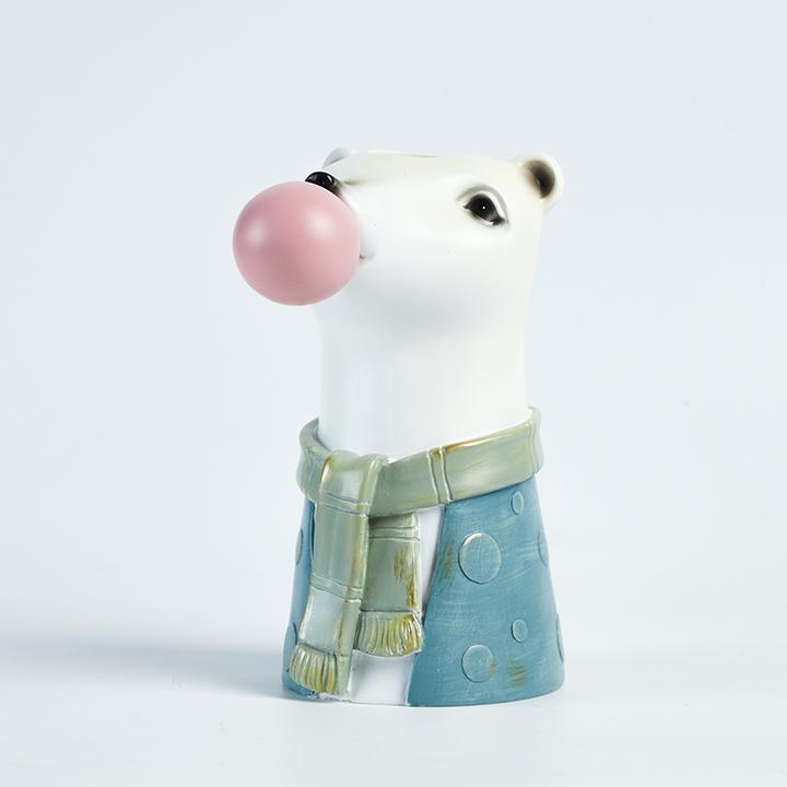 Animal Design Resin Flower Vase