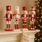 Wooden Nutcracker Figurines, Set of 4, 24 cm