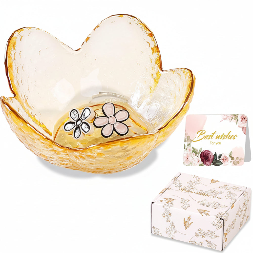 Flower Jewelry Dish Ceramic Ring Holder Tray Gift