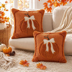 Tufted Pumpkin Cushion Cover, Chenille Autumn Décor, 45 cm - product view 18