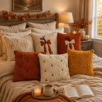 Tufted Pumpkin Cushion Cover, Chenille Autumn Décor, 45 cm - product view 19