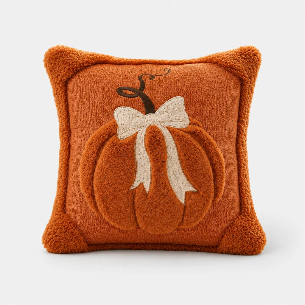 Tufted Pumpkin Cushion Cover, Chenille Autumn Décor, 45 cm - product view 13