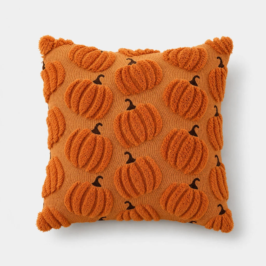 Tufted Pumpkin Cushion Cover, Chenille Autumn Décor, 45 cm - product view 14