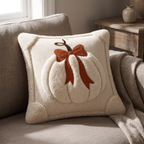 Tufted Pumpkin Cushion Cover, Chenille Autumn Décor, 45 cm - product view 2