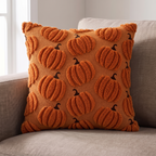 Tufted Pumpkin Cushion Cover, Chenille Autumn Décor, 45 cm - product view 8