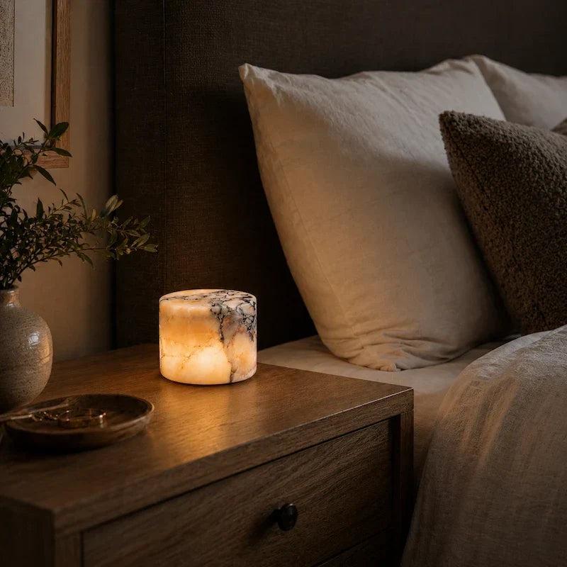 Rechargeable Marble Table Lamp, Compact Touch-Control Accent Light - product view 6