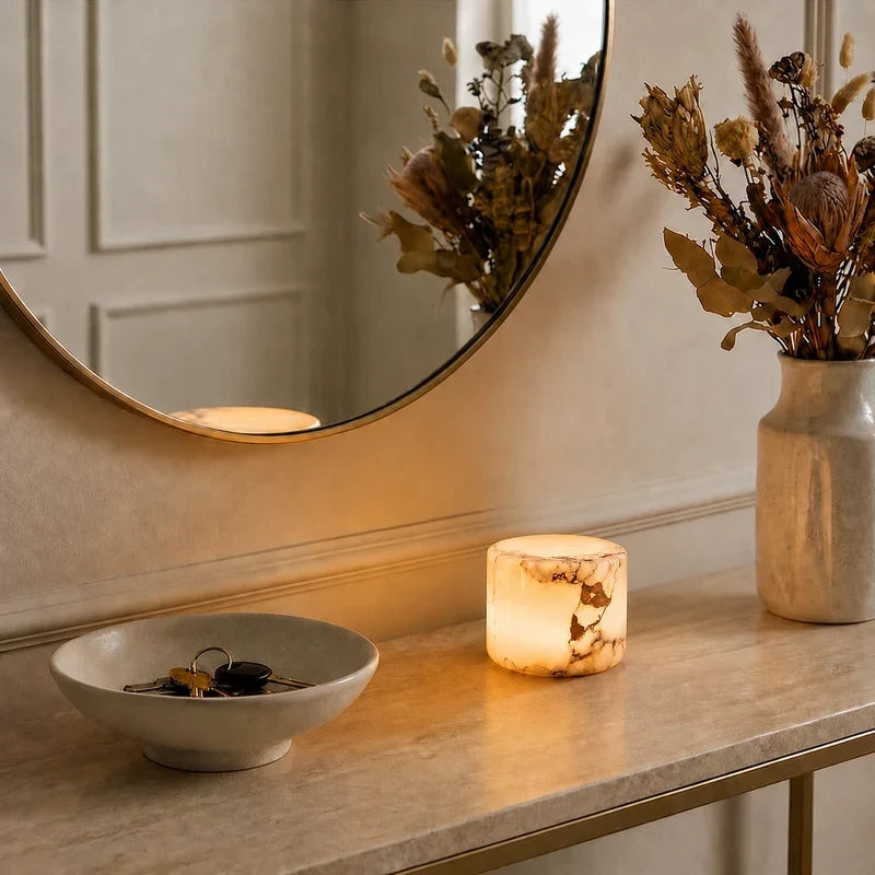 Rechargeable Marble Table Lamp, Compact Touch-Control Accent Light - product view 9